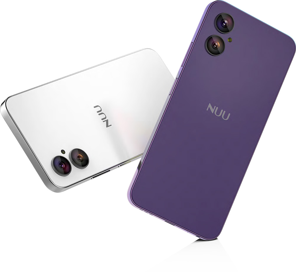 A15 phone white and purple
