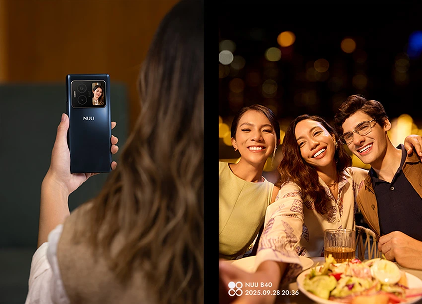 B40 smartphone selfie