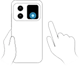 b40 vista display interaction tap shutter