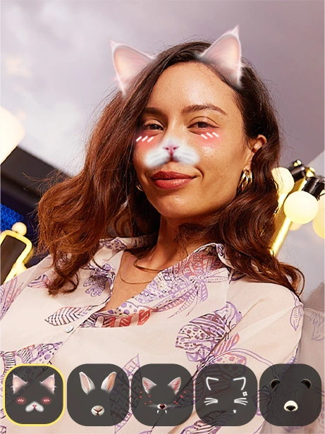 Woman with cat ears