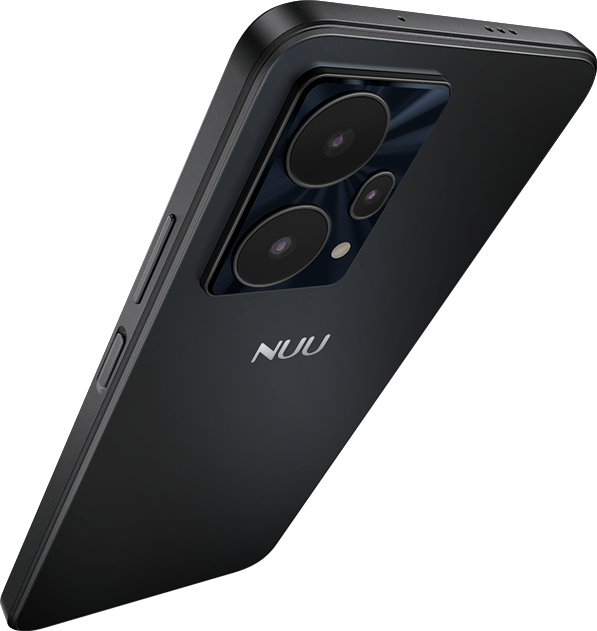 x10 5G Android smartphone back tilted forward to the right
